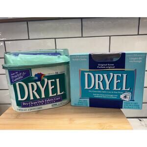 Vintage DRYEL Starter Kit Opened & NIB Refill Cloths At Home Dry Cleaning